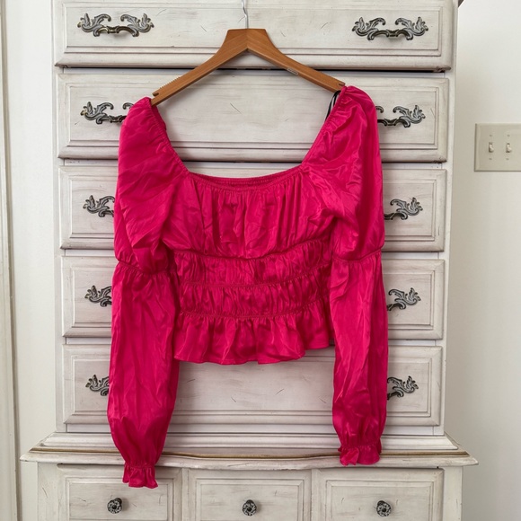 Forever 21 Pink Milkmaid Top - Picture 2 of 4